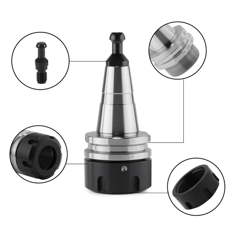 HOZLY 5PCS/Lot ISO30 ER32-45L Balance Collet Chuck G2.5 30000RPM CNC Tool Holder With Pull Stud Milling Lathe - Image 2